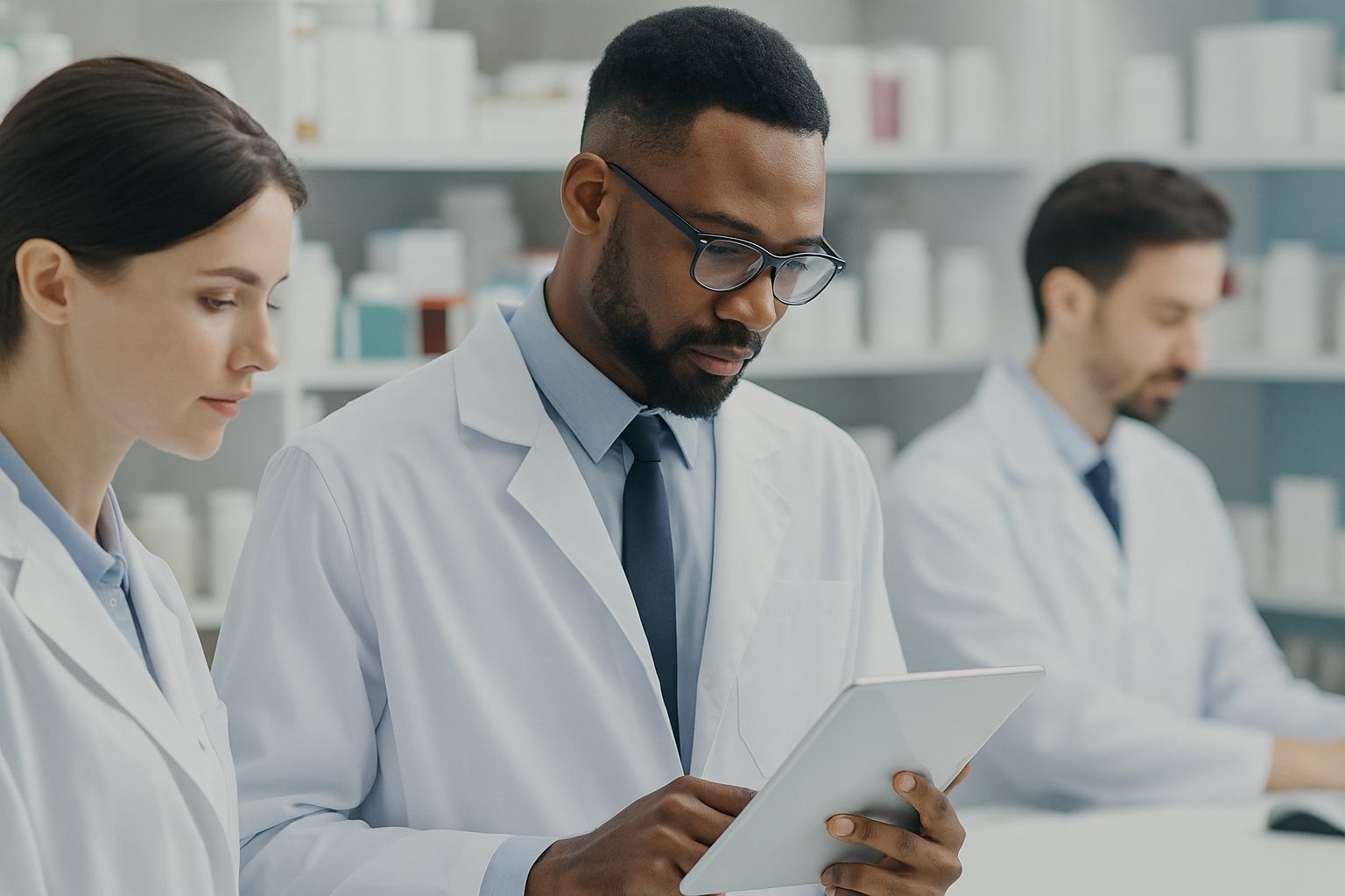 Professional pharmacy team